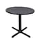 Cain Round Tables > Breakroom Tables > Cain Square & Round Tables, Wood, Metal Top, Grey TB30RNDGY - alternate 1